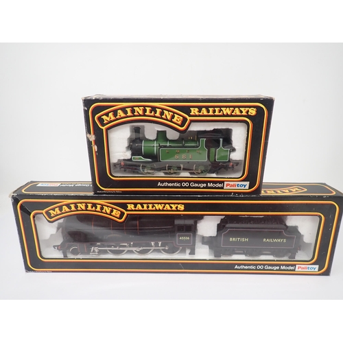 1141 - A boxed Dapol 00 gauge 'County of Stafford' Locomotive in B.R. green livery, a boxed Mainline rebuil... 