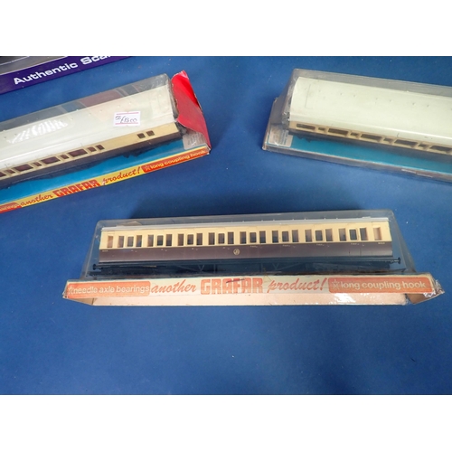 1144 - Three boxed Graham Farish 00 gauge G.W.R. Coaches,  an Airfix Auto-Coach and eight Lima, Dapol and A... 