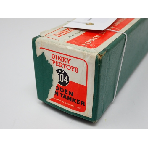 1150 - A boxed Dinky Supertoys No.504 red and fawn Foden 14-Ton Tanker