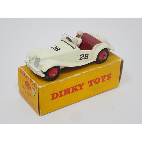 1154 - A boxed Dinky Toys No.108 white MG Midget