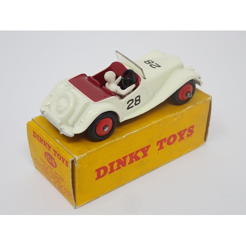 1154 - A boxed Dinky Toys No.108 white MG Midget