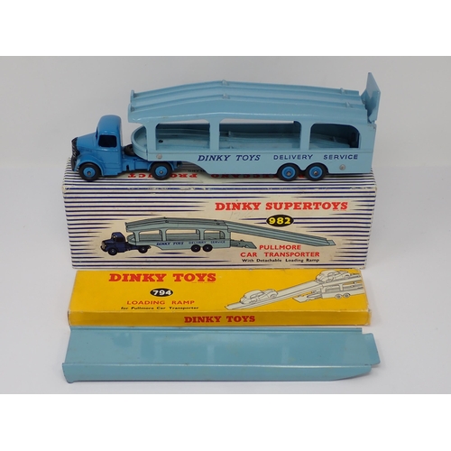 1159 - A boxed Dinky Supertoys No.982 Pullmore Car Transporter with No.794 Loading Ramp