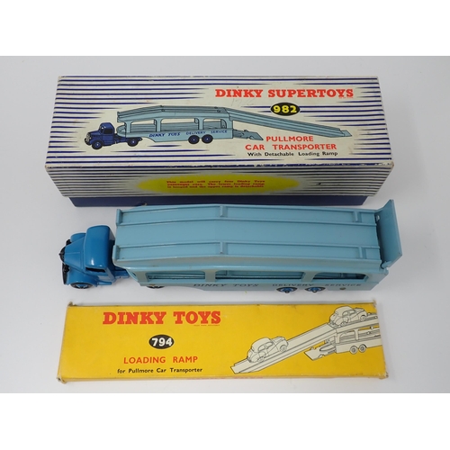 1159 - A boxed Dinky Supertoys No.982 Pullmore Car Transporter with No.794 Loading Ramp