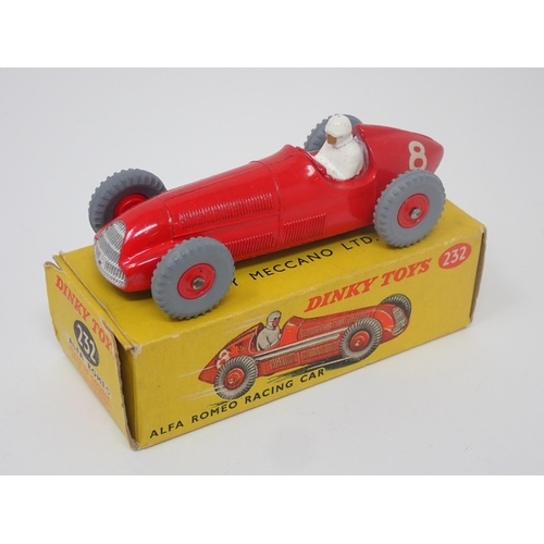 1162 - A boxed Dinky Toys No.232 Alfa Romeo Racing Car with plastic hubs