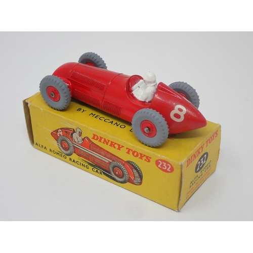 1162 - A boxed Dinky Toys No.232 Alfa Romeo Racing Car with plastic hubs