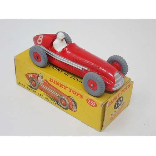 1162 - A boxed Dinky Toys No.232 Alfa Romeo Racing Car with plastic hubs