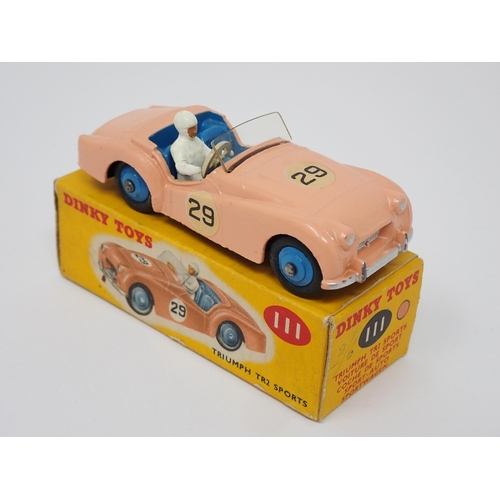 1168 - A boxed Dinky Toys No.111 pink Triumph TR2 Sports