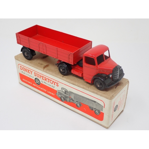 1177 - A rare boxed Dinky Toys No.521 red Bedford Articulated Lorry with correct 'R' to box base