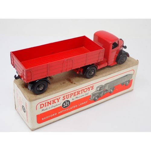 1177 - A rare boxed Dinky Toys No.521 red Bedford Articulated Lorry with correct 'R' to box base