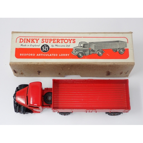 1177 - A rare boxed Dinky Toys No.521 red Bedford Articulated Lorry with correct 'R' to box base