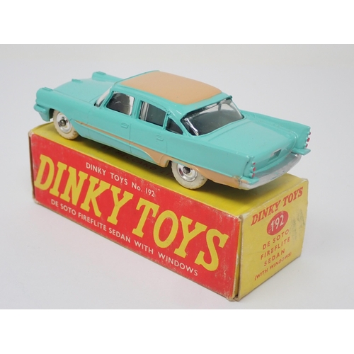 1179 - A boxed Dinky Toys No.192 tan and turquoise De Soto Fireflite Sedan