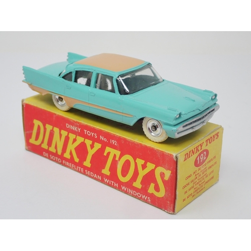 1179 - A boxed Dinky Toys No.192 tan and turquoise De Soto Fireflite Sedan