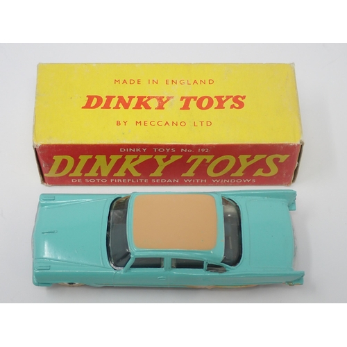 1179 - A boxed Dinky Toys No.192 tan and turquoise De Soto Fireflite Sedan