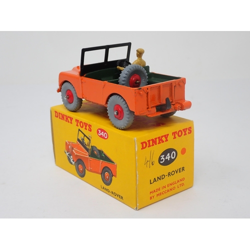 1192 - A boxed Dinky Toys No.340 orange and green Land Rover