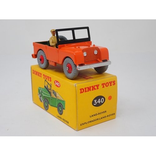 1192 - A boxed Dinky Toys No.340 orange and green Land Rover