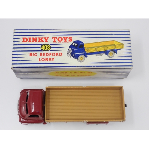 1195 - A boxed Dinky Toys No.408 maroon and tan Big Bedford Lorry