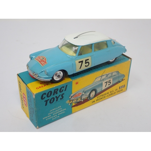 1197 - A boxed Corgi Toys No.323 Monte-Carlo Citroen D.S.19