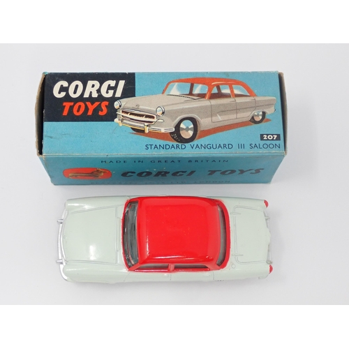 1200 - A boxed Corgi Toys No.207 red and white Standard Vanguard III Saloon