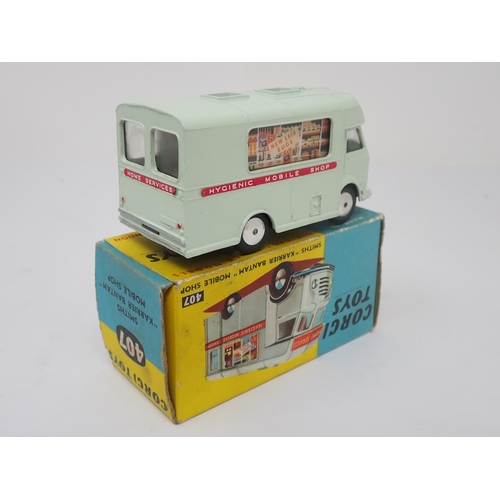 1216 - A boxed Corgi Toys No.407 Smiths 'Karrier Bantam' Mobile Shop