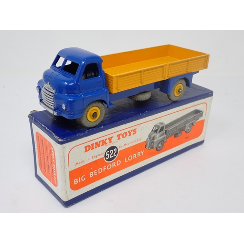 1218 - A boxed Dinky Toys No.522 blue and yellow Big Bedford Lorry