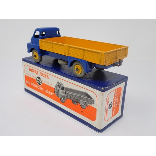 1218 - A boxed Dinky Toys No.522 blue and yellow Big Bedford Lorry