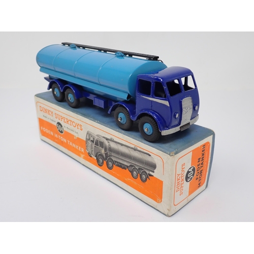 1223 - A boxed Dinky Supertoys No.504 two tone blue Foden 14-Ton Tanker