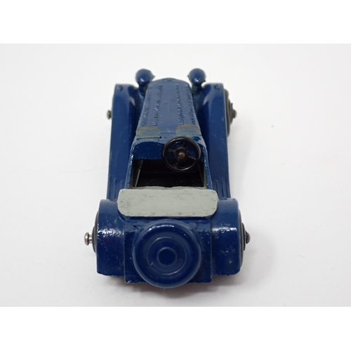 1227 - A Dinky Toys dark blue and grey Jaguar SS100