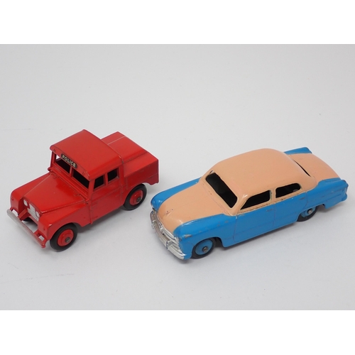 1232 - An unboxed Dinky Toys No.170 blue and pink Ford Fordor and an unboxed No.255 Mersey Tunnel Land Rove... 