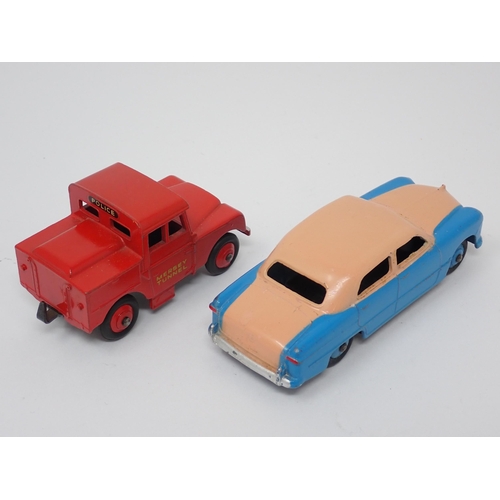 1232 - An unboxed Dinky Toys No.170 blue and pink Ford Fordor and an unboxed No.255 Mersey Tunnel Land Rove... 