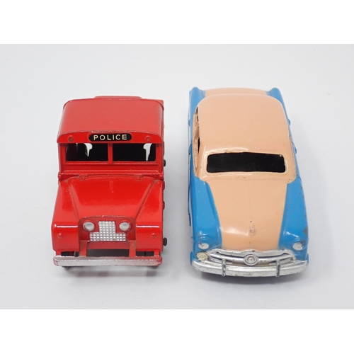 1232 - An unboxed Dinky Toys No.170 blue and pink Ford Fordor and an unboxed No.255 Mersey Tunnel Land Rove... 