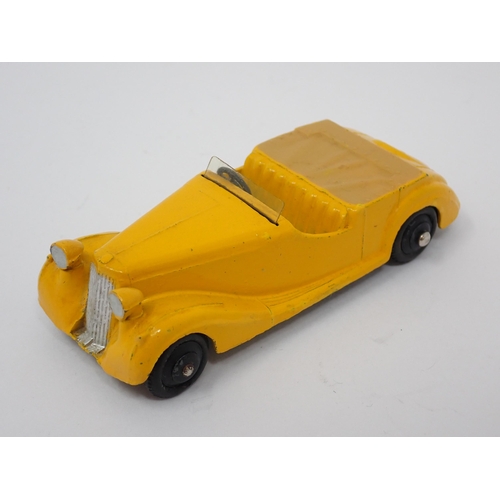 1242 - A Dinky Toys 38B yellow Sunbeam Talbot Sports