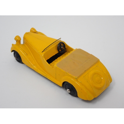 1242 - A Dinky Toys 38B yellow Sunbeam Talbot Sports