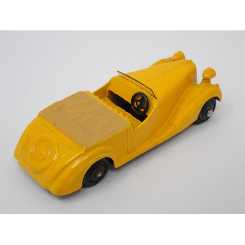 1242 - A Dinky Toys 38B yellow Sunbeam Talbot Sports