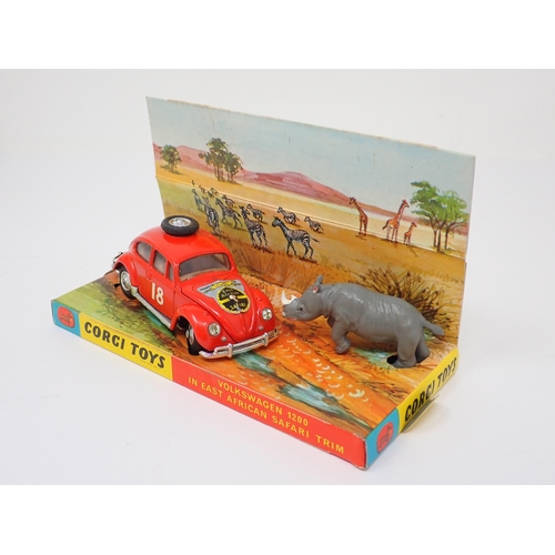 1253 - A boxed Corgi Toys No.256 Volkswagen 1200 in East African Safari Trim