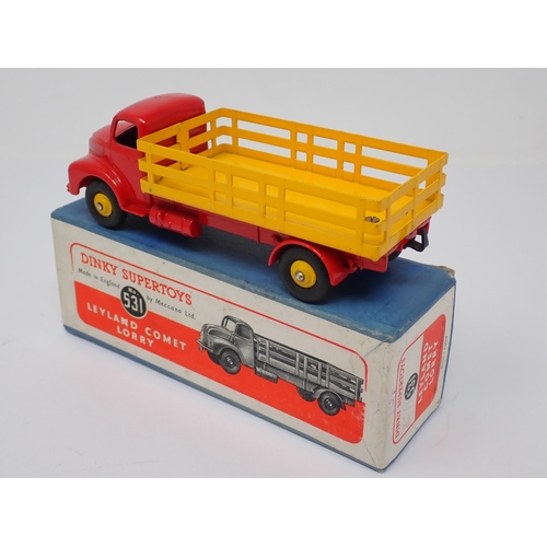 1262 - A boxed Dinky Toys No.531 red and yellow Leyland Comet Lorry