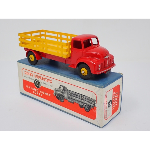 1262 - A boxed Dinky Toys No.531 red and yellow Leyland Comet Lorry