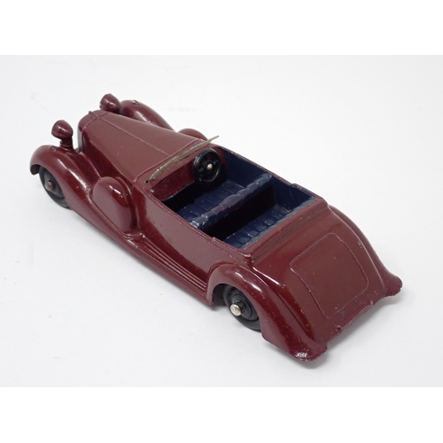 1266 - A rare Dinky Toys No.38C maroon Lagonda