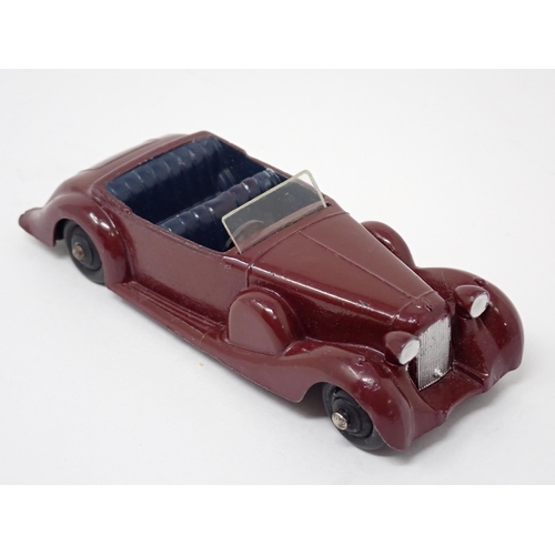 1266 - A rare Dinky Toys No.38C maroon Lagonda