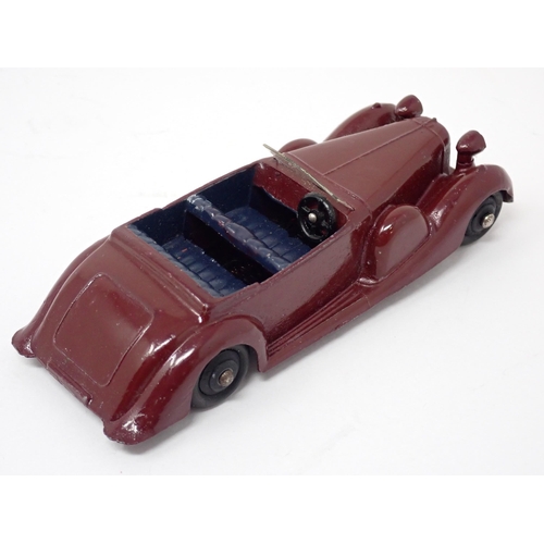 1266 - A rare Dinky Toys No.38C maroon Lagonda