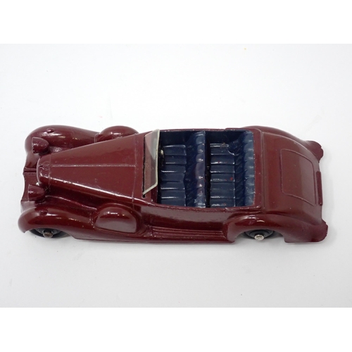 1266 - A rare Dinky Toys No.38C maroon Lagonda