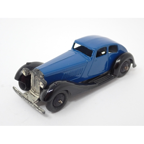 1267 - A rare Dinky Toys No.36D blue and black streamlined Rover