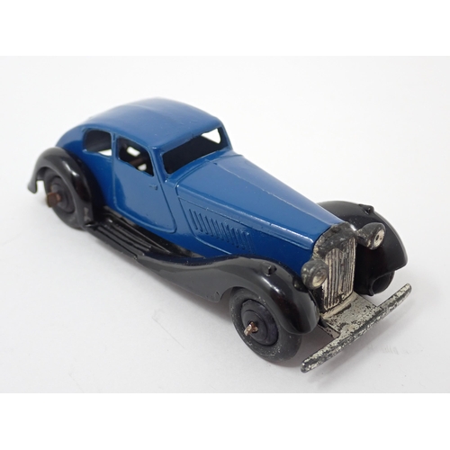 1267 - A rare Dinky Toys No.36D blue and black streamlined Rover