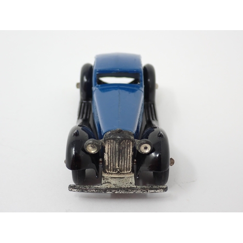 1267 - A rare Dinky Toys No.36D blue and black streamlined Rover