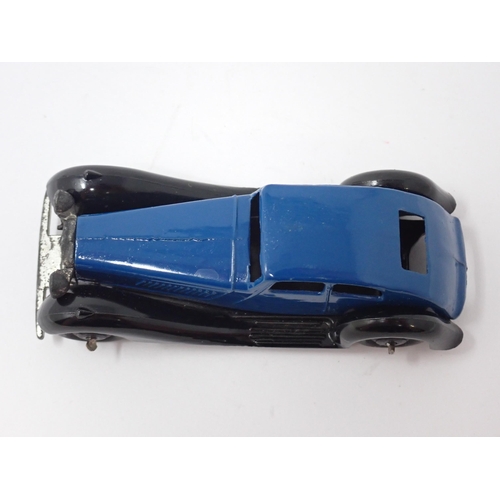 1267 - A rare Dinky Toys No.36D blue and black streamlined Rover