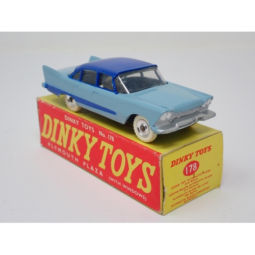 1275 - A boxed Dinky Toys No.178 two tone blue Plymouth Plaza