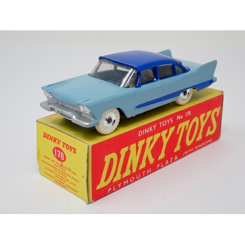 1275 - A boxed Dinky Toys No.178 two tone blue Plymouth Plaza