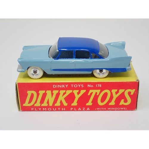 1275 - A boxed Dinky Toys No.178 two tone blue Plymouth Plaza