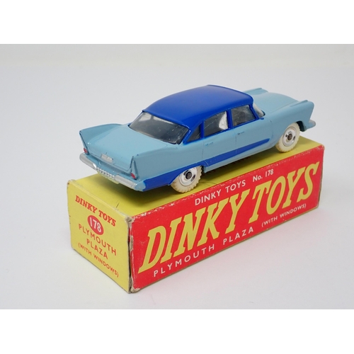 1275 - A boxed Dinky Toys No.178 two tone blue Plymouth Plaza