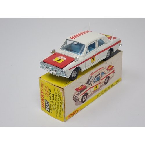 1279 - A boxed Dinky Toys No.205 Lotus Cortina Rally Car