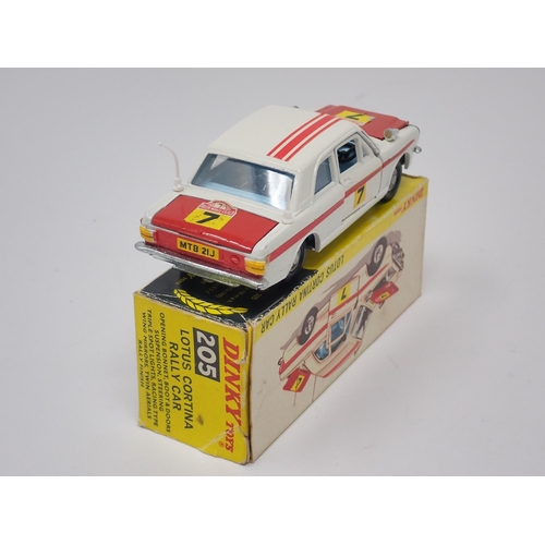 1279 - A boxed Dinky Toys No.205 Lotus Cortina Rally Car